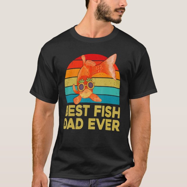 Camiseta Goldfish  For Fish Keepers Best Fish Dad Ever (Frente)