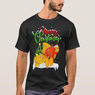 Camiseta Goldfish Lover Xmas Lighting Goldfish Christmas Fu