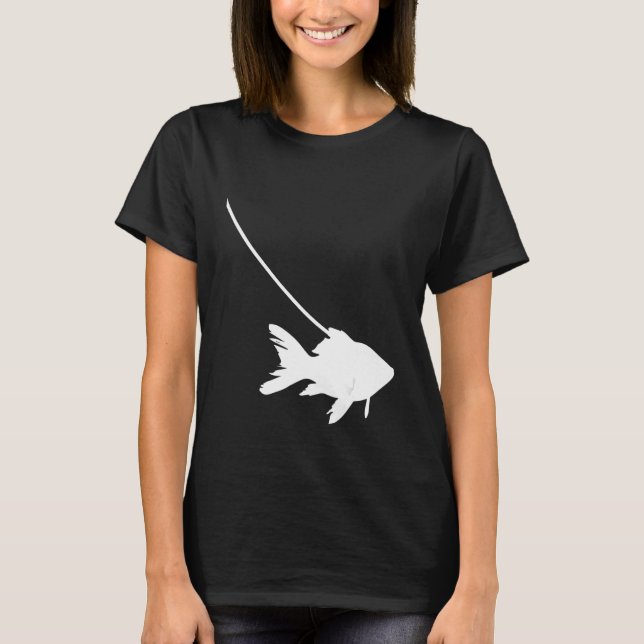 Camiseta Goldfish on a Leash Fish Pet Aquarium Animal Zoo C (Frente)
