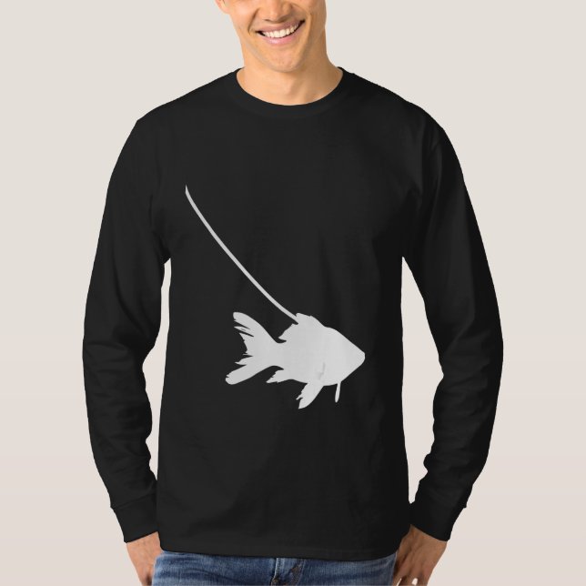 Camiseta Goldfish on a Leash Fish Pet Aquarium Animal Zoo C (Frente)