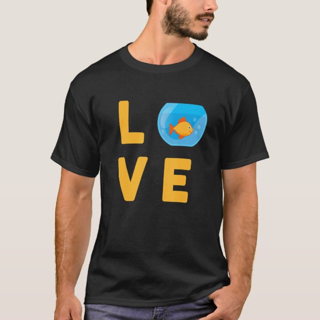 Camiseta Goldfish Shirt Kids - Love for the Gold Fish Gift (Frente)