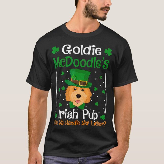 Camiseta Goldie McDoodles - Dia da Rua de Goldendoodle na I (Frente)