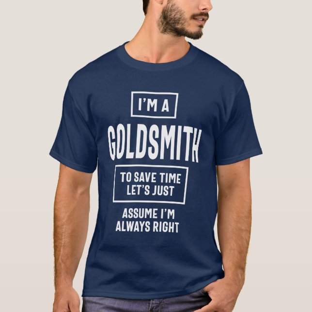 Camiseta Goldsmith Gift Funny Job Profissão (Frente)
