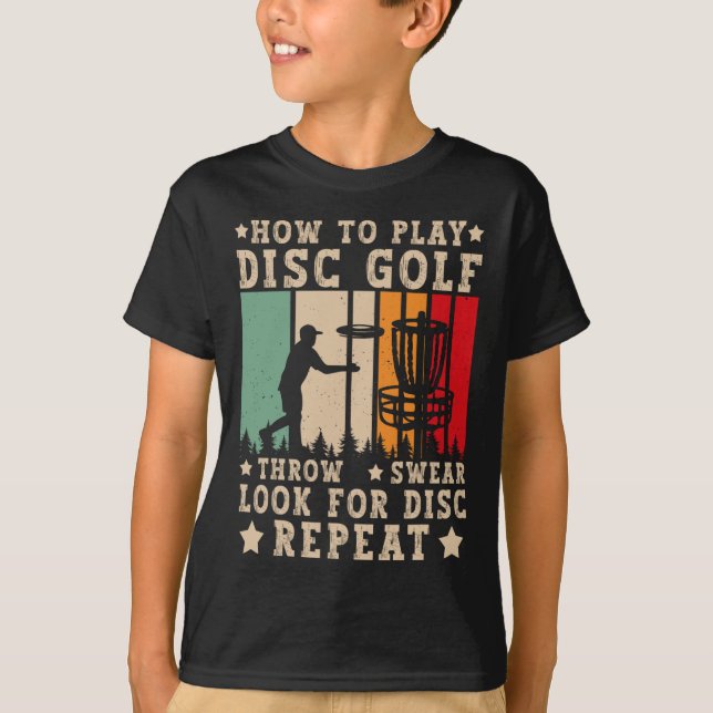 Camiseta Goleador de Disco Como Jogar Golfe de Disco Engraç (Frente)