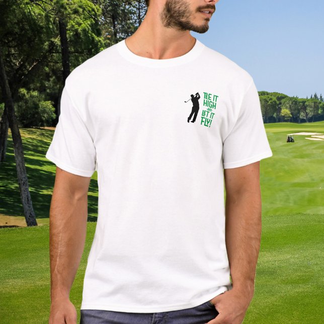 Camiseta Goleador Humor Golfe Citação Esportiva Engraçada P (Golfer Golf Humor Funny Sports Quote Black Green T-Shirt)