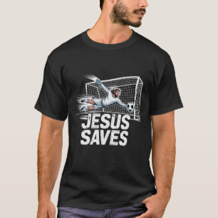 Camiseta Goleiro de Futebol Jesus Salva Cristão Soc