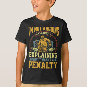 Camiseta Goleiro de Hóquei Explicando Penalidade Hóquei no
