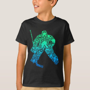 Camiseta Goleiro de Hóquei no Gelo Jogador de Hóquei Jovem