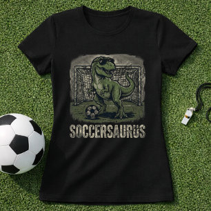 Camiseta Goleiro Dino de Futebol Engraçado