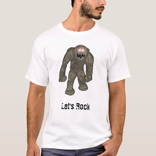 Camiseta Golem da rocha (Frente)