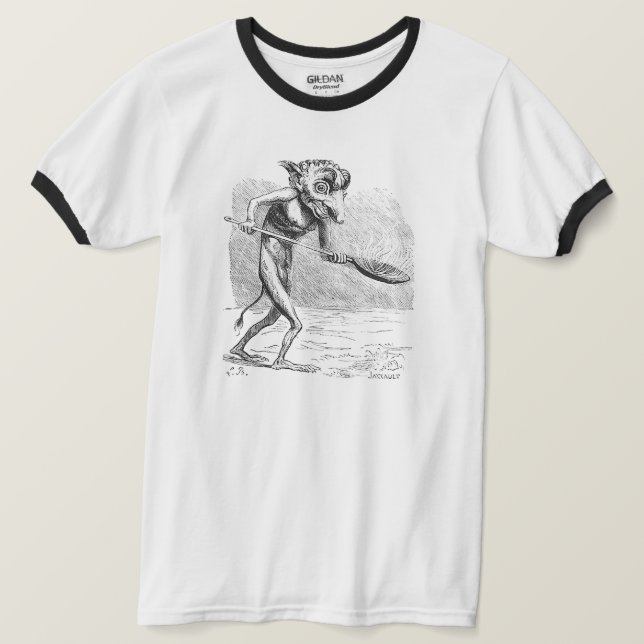 Camiseta Golem ou Homunculus com uma colher (Frente do Design)