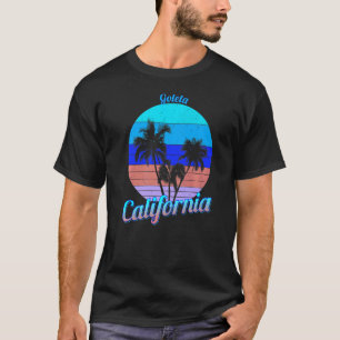 Camiseta Goleta California Retro Palm Trees Beach Summer