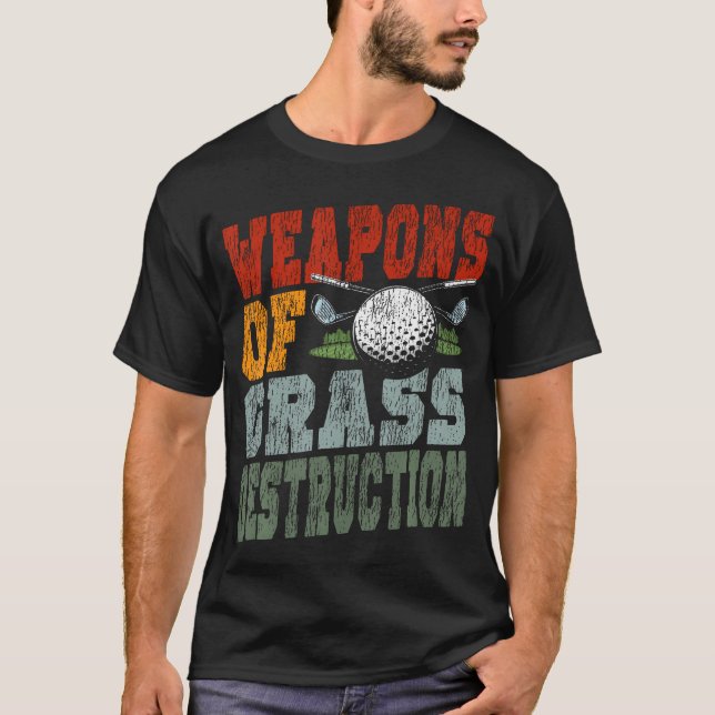 Camiseta Golf Antigo Retro Armas De Grama (Frente)