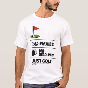Camiseta Golf Aposentado Golfista em Tempo Integral