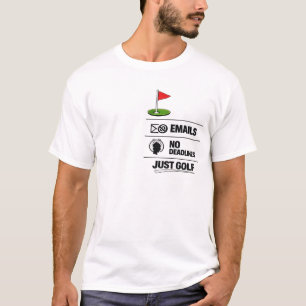 Camiseta Golf Aposentado Golfista em Tempo Integral