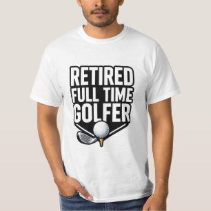 Camiseta Golf Aposentado Golfista em Tempo Integral Piada d