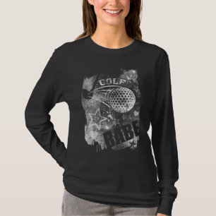 Camiseta Golf Babe, Golfe de Grunge Negro