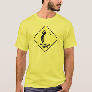 Camiseta Golf Bachelor Party - Sinal de precaução T-shirts