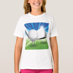 Camiseta Golf Ball and Tee Girls T-Shirt