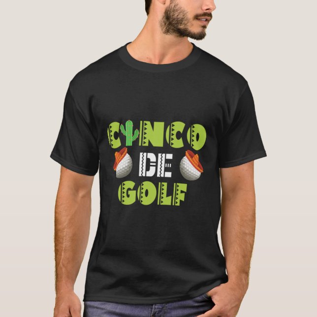 Camiseta GOLF Ball Cinco De Mayo Shirt - Sombrero Cactus Mo (Frente)