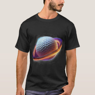 Camiseta Golf Ball Como Planeta Saturno, Design desportivo