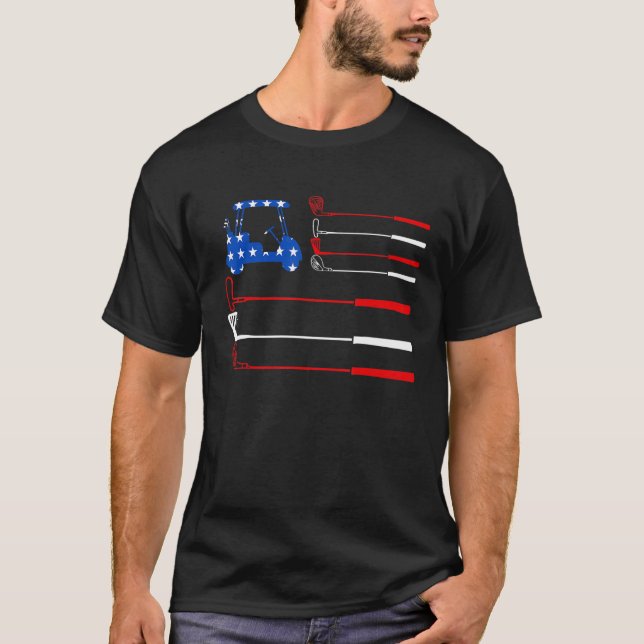 Camiseta Golf Carrinho Clube Flag Love Golf (Frente)