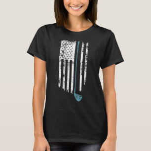 Camiseta Golf Club Blue Line American Flag Golfer 4º De J