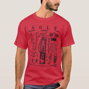 Camiseta Golf Club Golfer Old Vintage Patent Drawing Impres