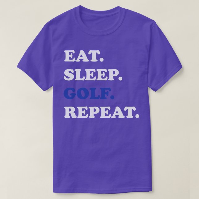Camiseta Golf Coma Dormir Golfe Repetir (Frente do Design)
