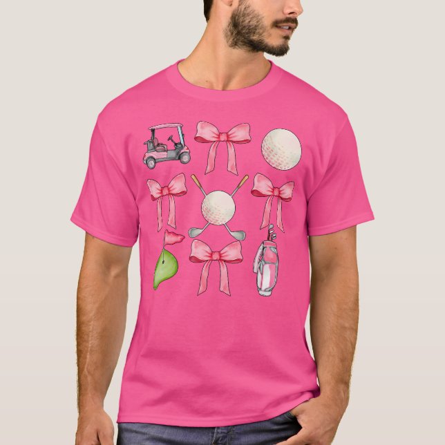 Camiseta Golf Coquette Arco Golf Ball Mamãe Jogo Golfe G (Frente)