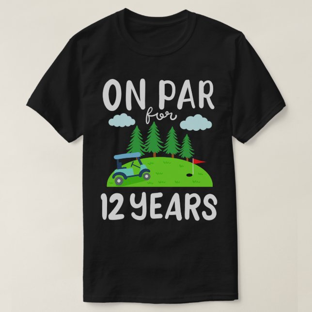 Camiseta Golf Course 12 Birthday Golfcar (Frente do Design)