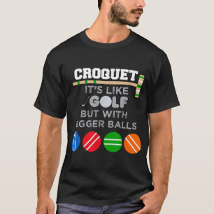 Camiseta Golf Croquet Game Ball Mallet Joga Engraçado