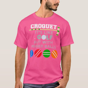 Camiseta Golf Croquet Game Ball Mallet Joga Engraçado