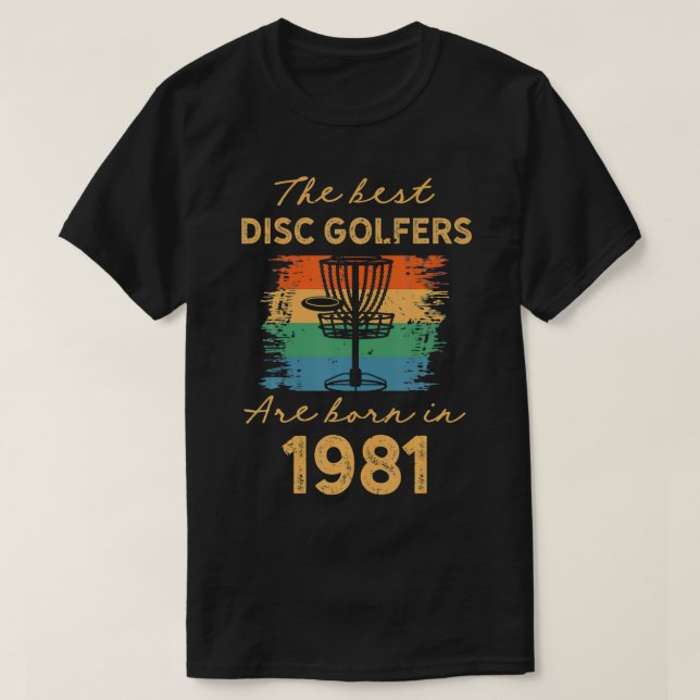 Camiseta Golf de Disco aniversário de 40 anos - Presente 19 (Frente do Design)