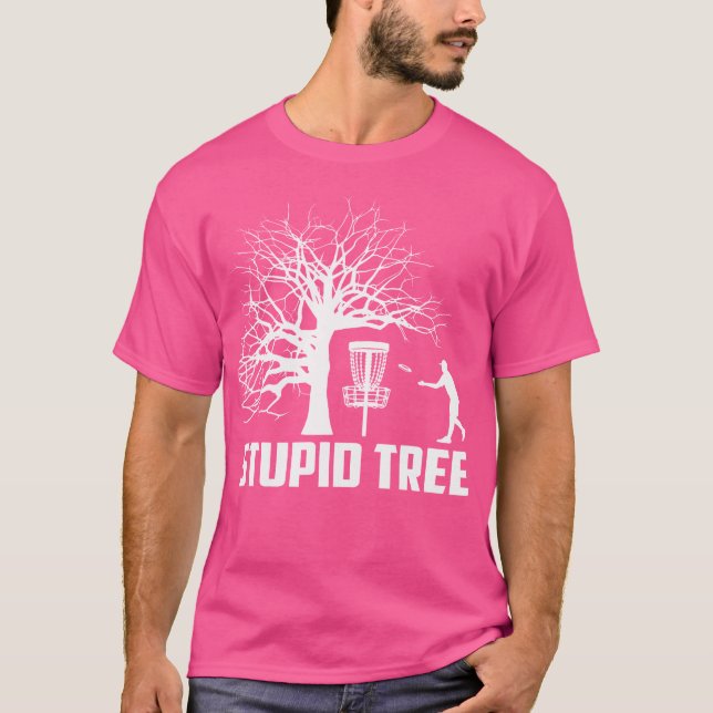 Camiseta Golf de Disco em Árvore Estúpida de Golfe (Frente)