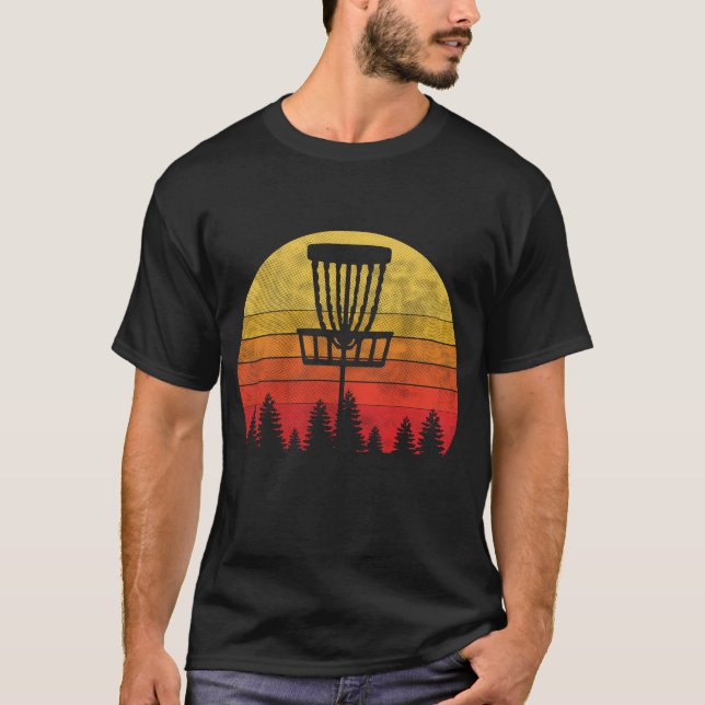 Camiseta Golf de Disco Retroativo Frisbee em Vintage (Frente)