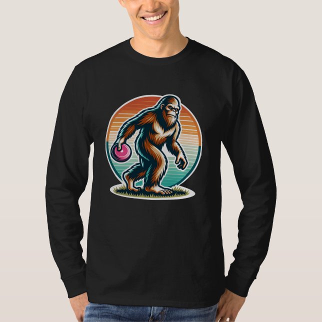 Camiseta Golf de Disco Sasquatch Bigfoot Retroativo (Frente)