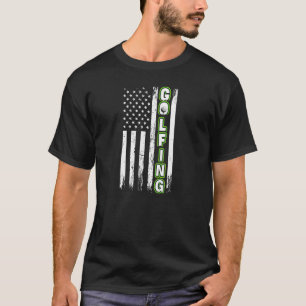 Camiseta Golf de Golfe do Fundo Americano de Golfe Vintage