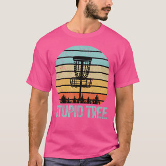 Camiseta Golf Disco de Árvore Estúpida Engraçado de Golfe D