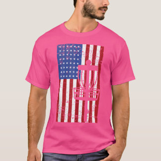 Camiseta Golf do disco de bandeira americana