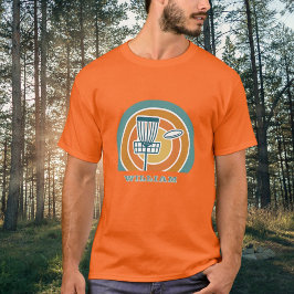 Camiseta Golf do Disco Retroativo Cor de Laranja