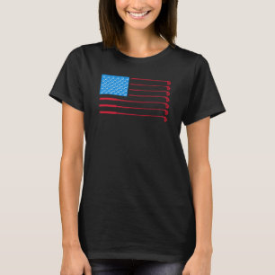 Camiseta Golf EUA - Bandeira do Golfe Jogador de Golfe Trei
