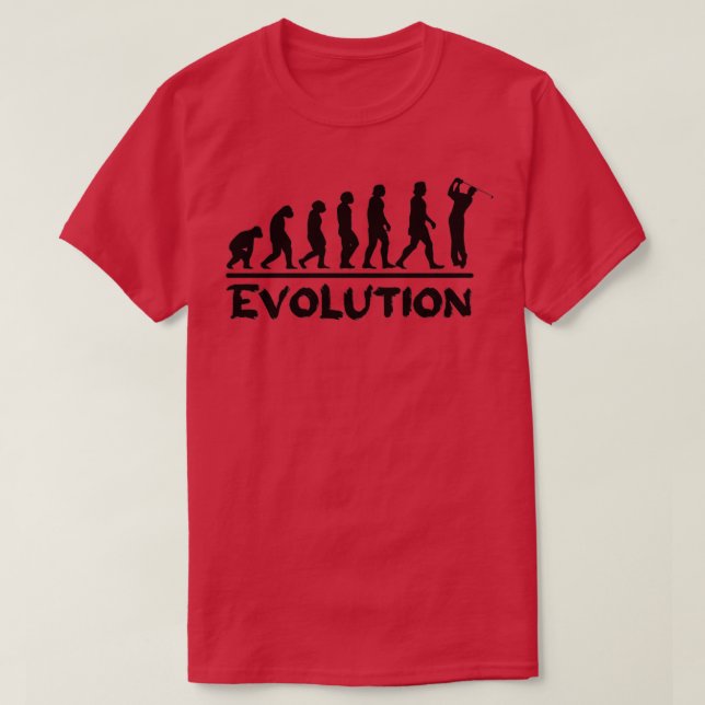 Camiseta Golf Evolution Engraçado Presente Humor Golf (Frente do Design)