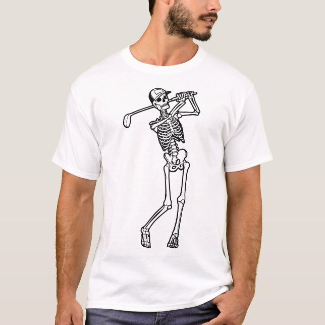 Camiseta Golf Funny Golfing Skelfer tocando Golfer (Frente)