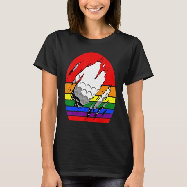 Camiseta Golf Gay Rainbow Golf Ball (Frente)