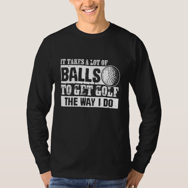 Camiseta Golf Golf Ball Golf Club Golfer Buraco Em Um Golfe (Frente)