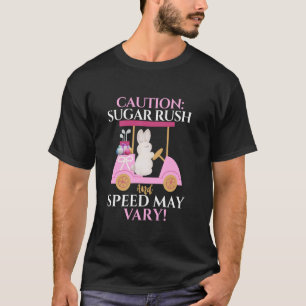 Camiseta Golf Golfista Ovos de Páscoa Coelho Coelho Carrinh