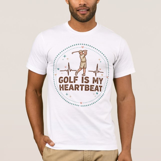 Camiseta Golf Is My Heartbeat (Frente)