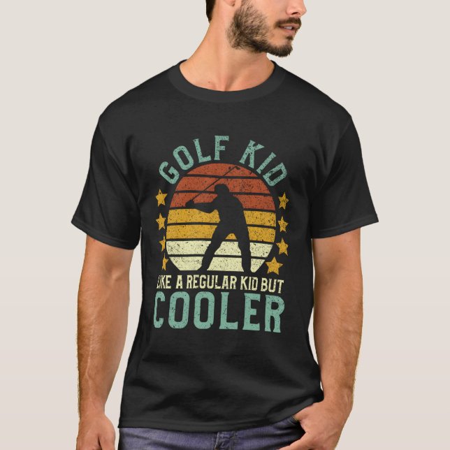 Camiseta Golf Kids Engraçados Jovens Golfistas Dando Um Pre (Frente)