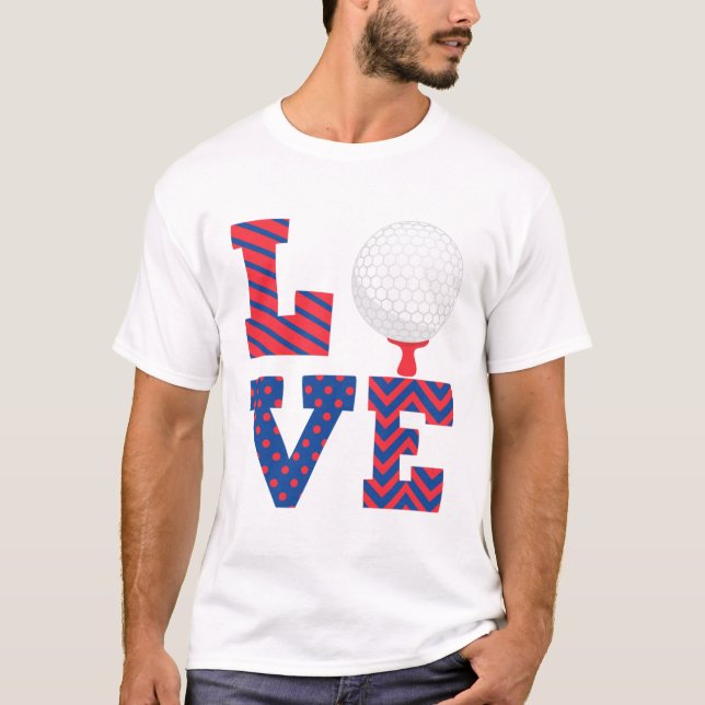 Camiseta Golf Love Word Art (Frente)